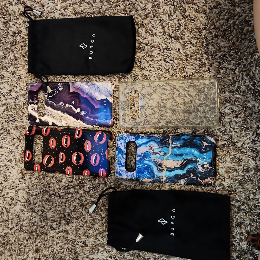 Four phone cases. Galaxy s10plus